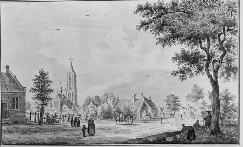 Het dorp Amerongen (Nederland)