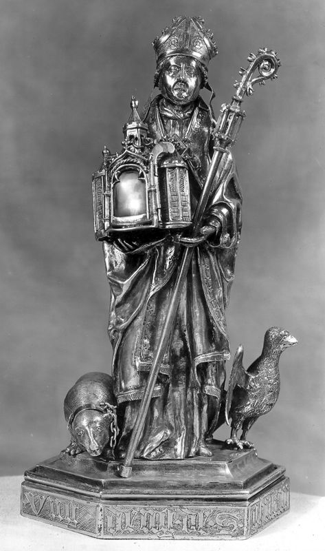 Statue-reliquaire de saint Ghislain