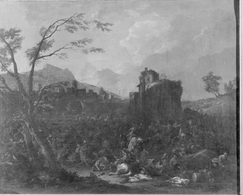 Scène de guerre - Choc de cavalerie
