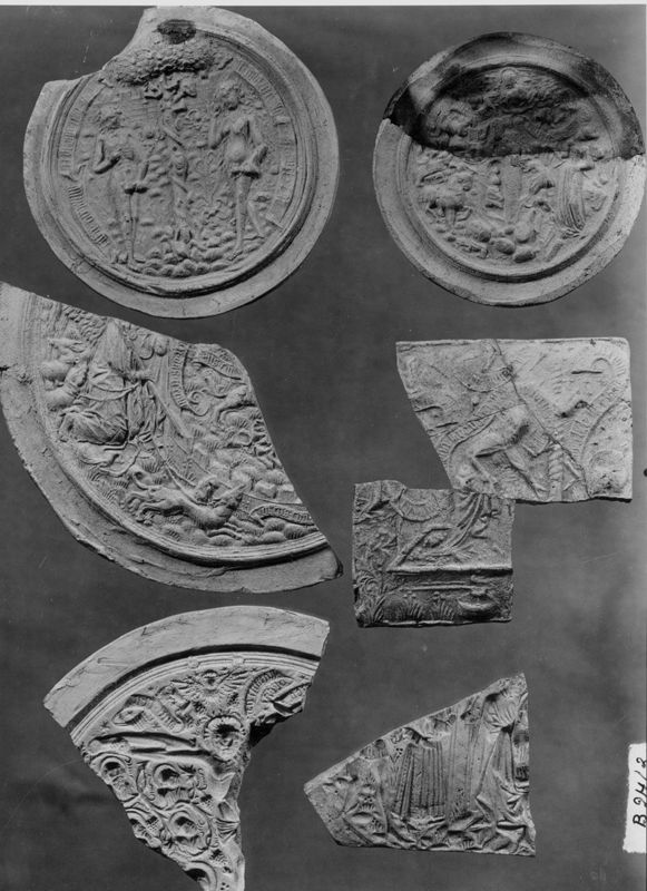 Fragments de moules et plaquettes