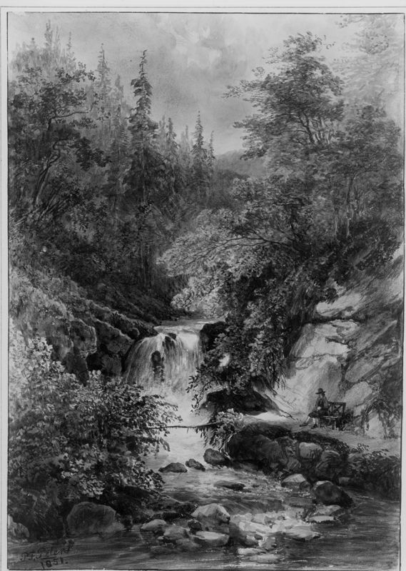 Een waterval in Zwitserland