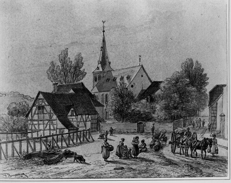 Dorpsplein met kerk