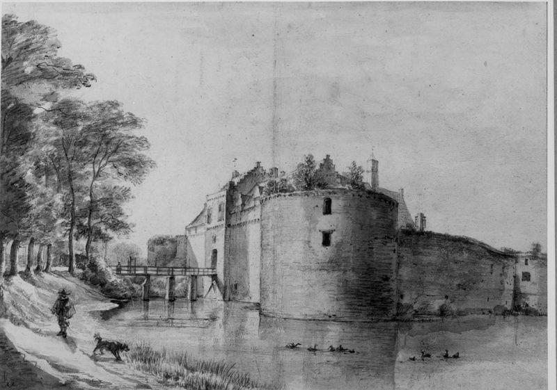 Het kasteel Woerden (Nederland)