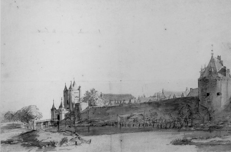 De Amsterdamse poort te Haarlem (Nederland)