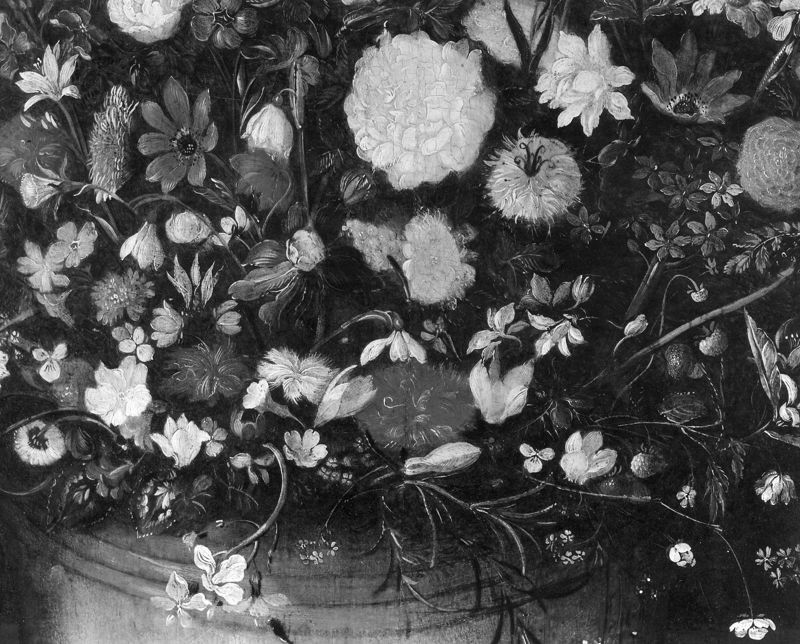 Bloemstuk in een tonnetje