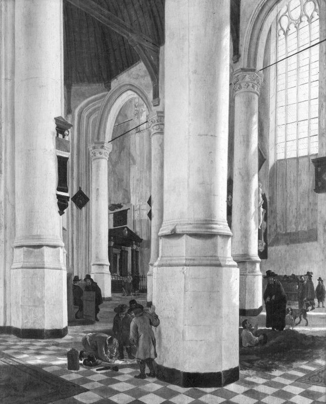 Interieur van de Oude Kerk te Delft