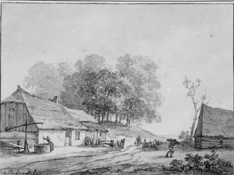 Hoeven aan de wegrand
