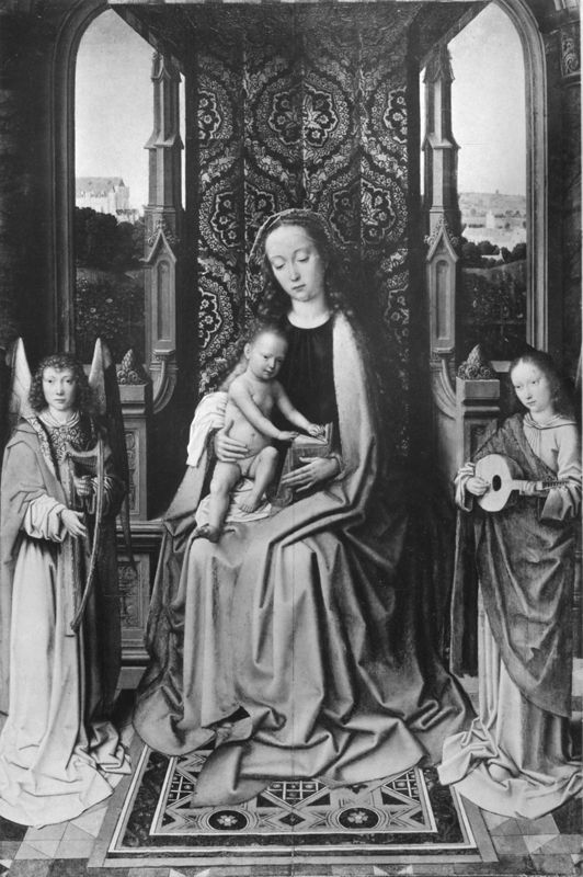 Vierge et Enfant avec deux anges musiciens