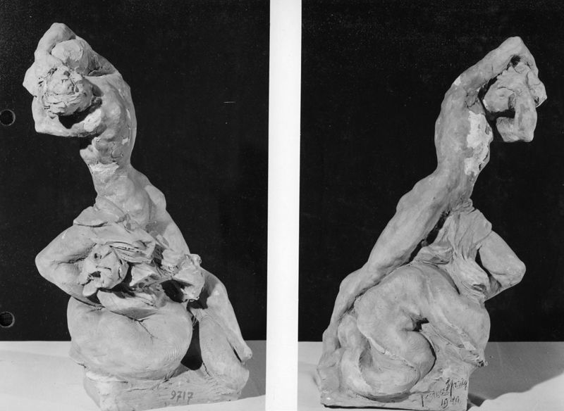 Statuette d'homme portant un fardeau