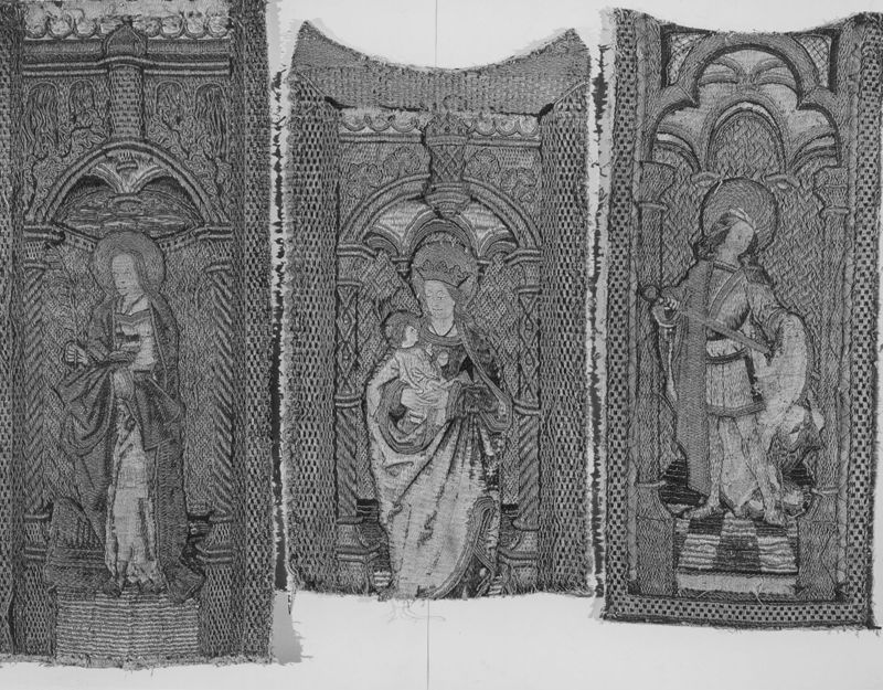 Drie taferelen van heiligen