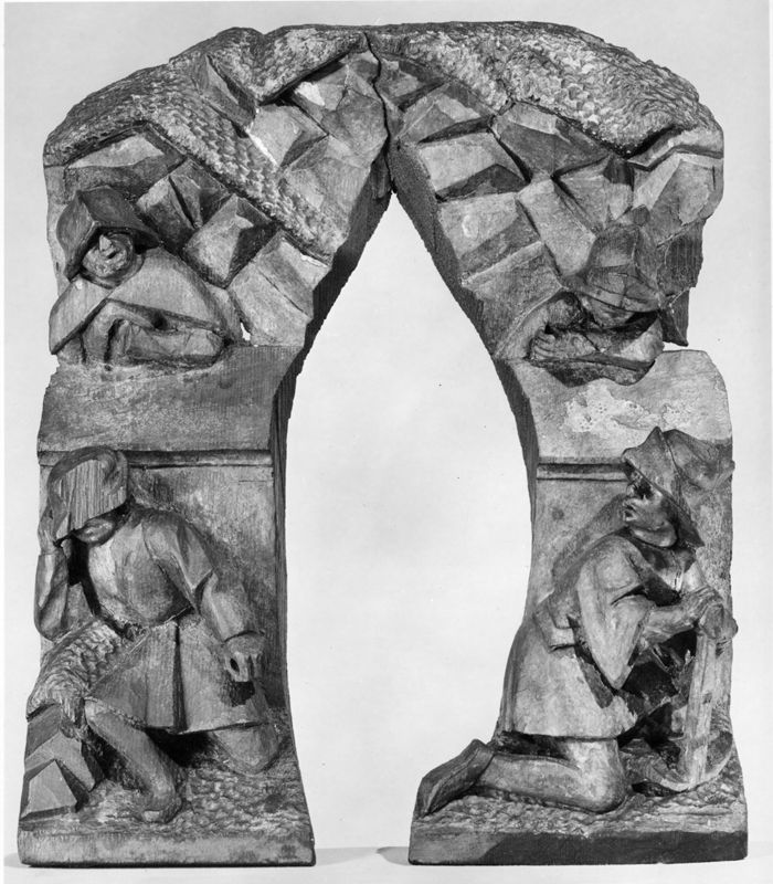 Fragment avec quatre soldats