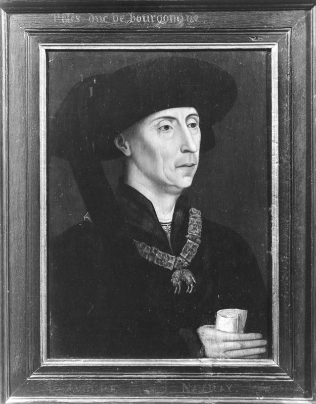 Portrait de Philippe le Bon tenant un parchemin