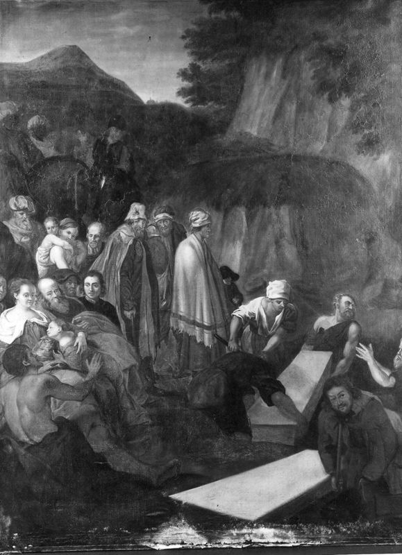 Ontgraving van het gebeente van HH. Dimpna en Gerebernus