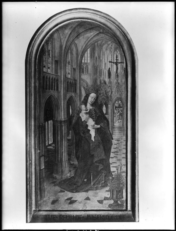 Diptiek van abt Christiaan de Hondt
O.-L.-Vrouw met Kind in een kerk en abt Christiaan de Hondt