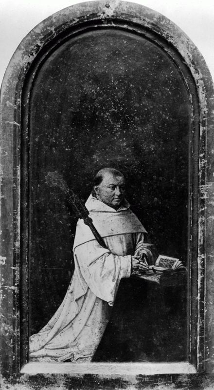 Diptiek van abt Christiaan de Hondt
O.-L.-Vrouw met Kind in een kerk en abt Christiaan de Hondt