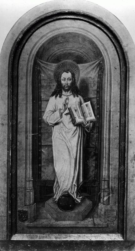 Diptiek van abt Christiaan de Hondt
O.-L.-Vrouw met Kind in een kerk en abt Christiaan de Hondt