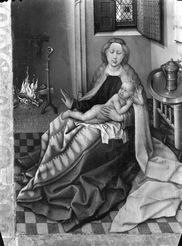 Trône de Grâce et Vierge à l'Enfant à la cheminée