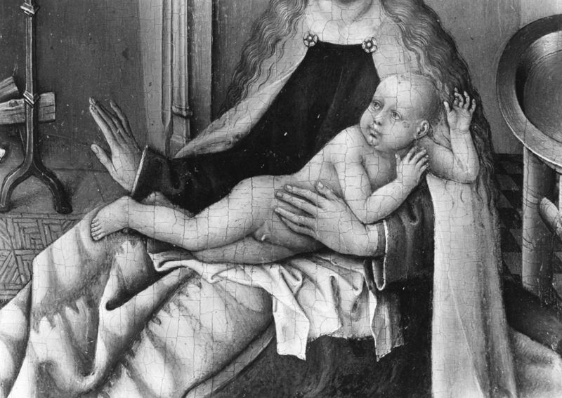 Trône de Grâce et Vierge à l'Enfant à la cheminée