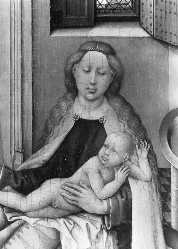 Trône de Grâce et Vierge à l'Enfant à la cheminée