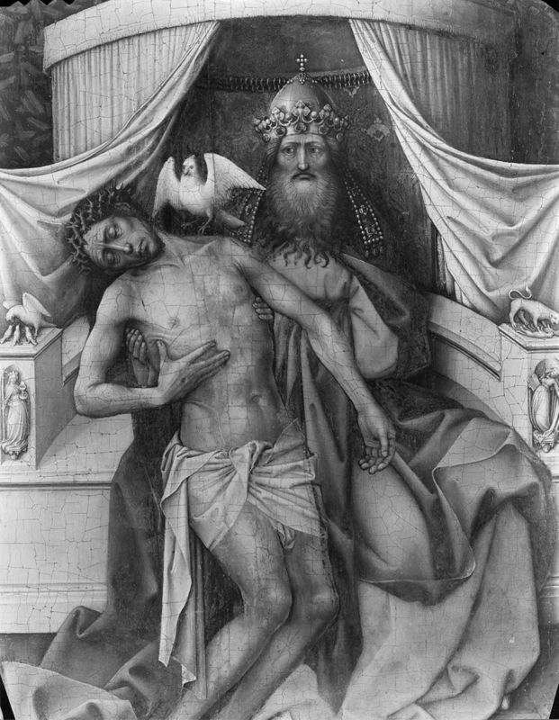 Trône de Grâce et Vierge à l'Enfant à la cheminée