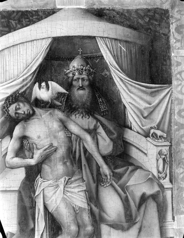 Trône de Grâce et Vierge à l'Enfant à la cheminée