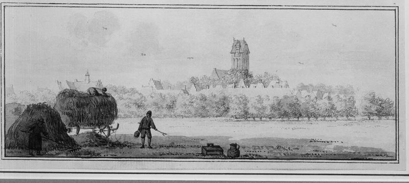 Zicht op Oudewater (Nederland)