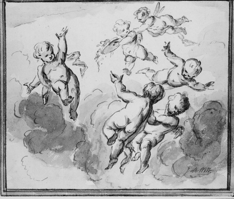 Putti in de wolken