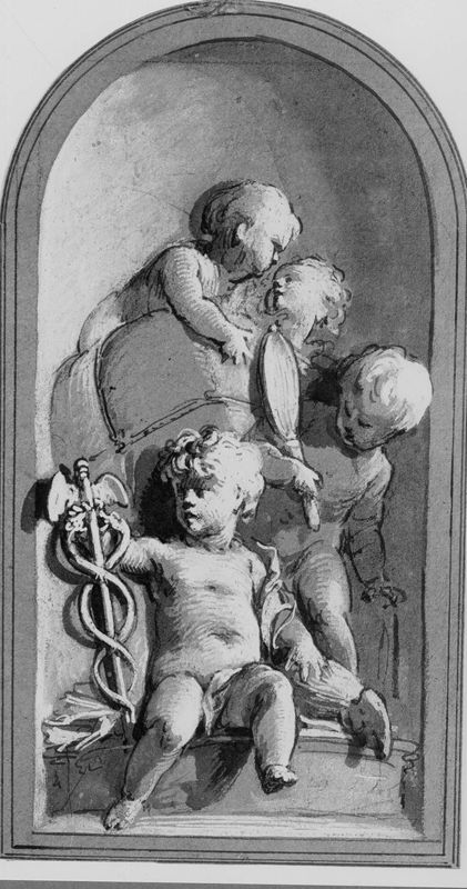 Putti met handelsattributen