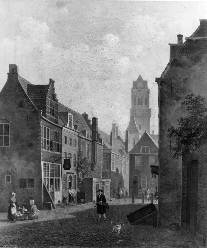 Vue de ville vers 1830