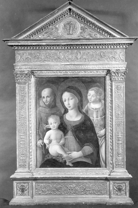 Vierge à l'Enfant entourée de saint François d'Assise et de sainte Marie-Madeleine