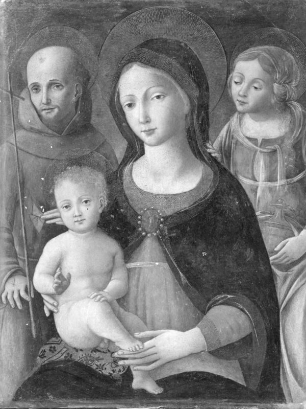Vierge à l'Enfant entourée de saint François d'Assise et de sainte Marie-Madeleine