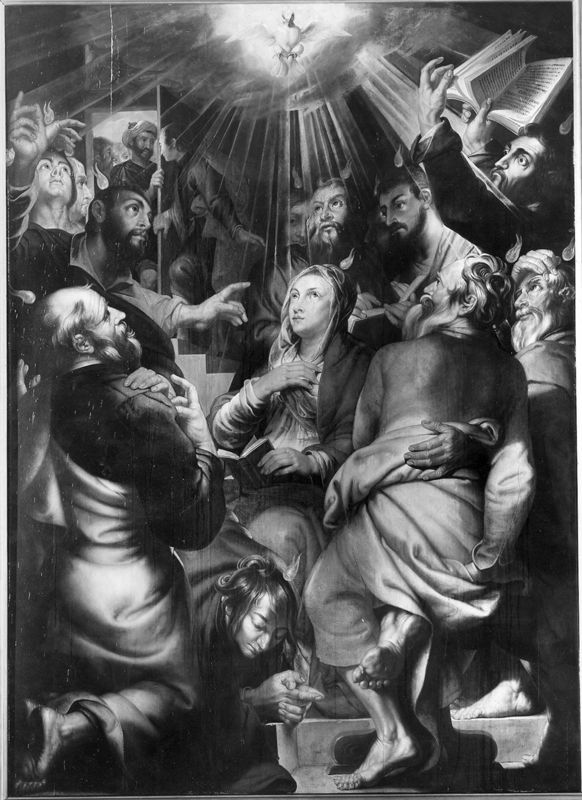Mysteries van de Rozenkrans: Nederdaling van de H.Geest over Maria en de Apostelen