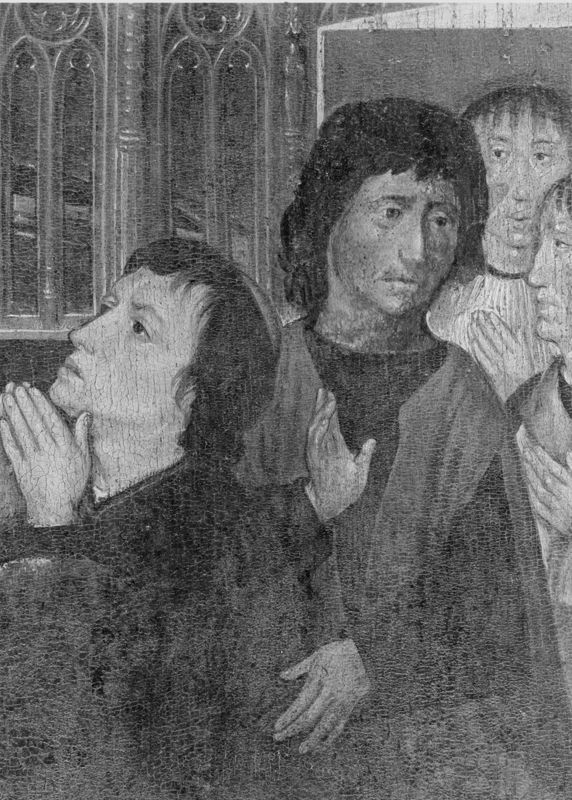 Langenus herwint zicht door toedoen van Rumoldus
Legende H. Rumoldus (paneel 18)