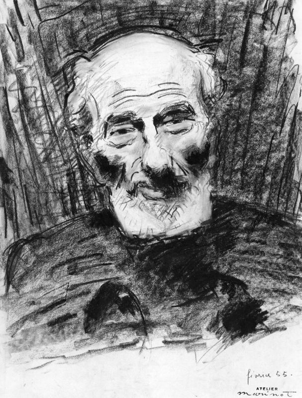 Tête d'homme à barbe, de face