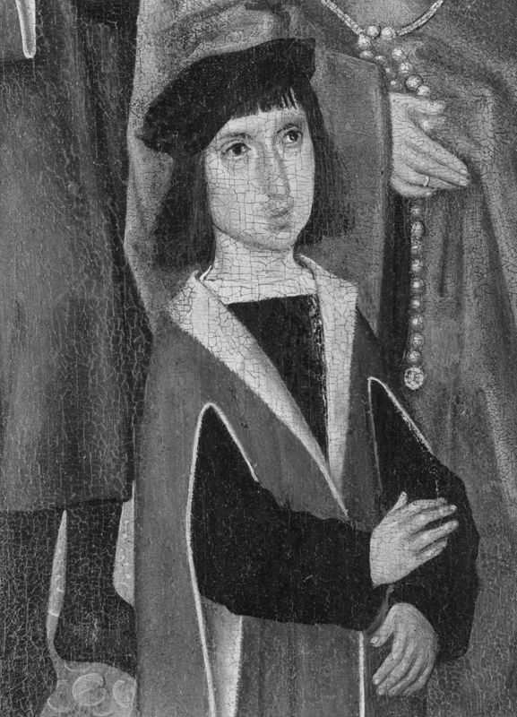 Haan van Gerlindis wordt ongedeerd teruggebracht
Legende H. Rumoldus (paneel 17)