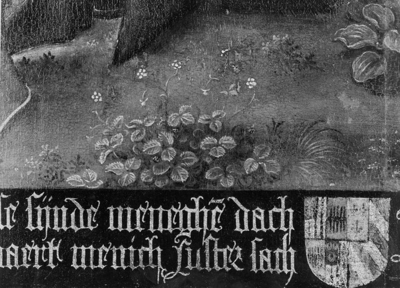 Haan van Gerlindis wordt ongedeerd teruggebracht
Legende H. Rumoldus (paneel 17)