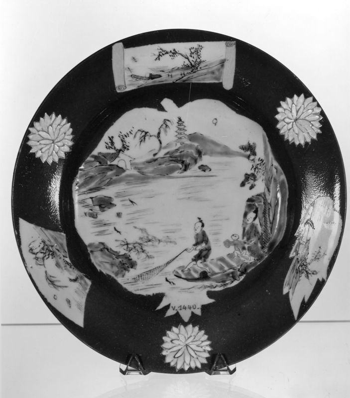 Paysage avec pêcheur