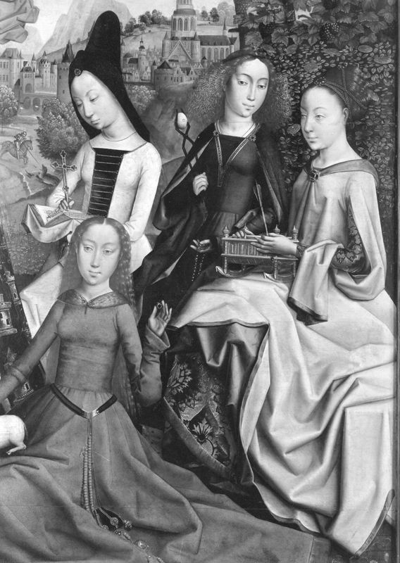Vierge et Enfant parmi les Saintes