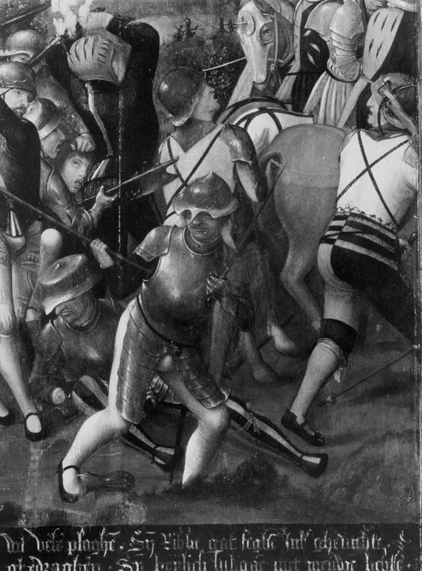 Bevrijding van Mechelen van beleg van Jan II
Legende H. Rumoldus (paneel 24)