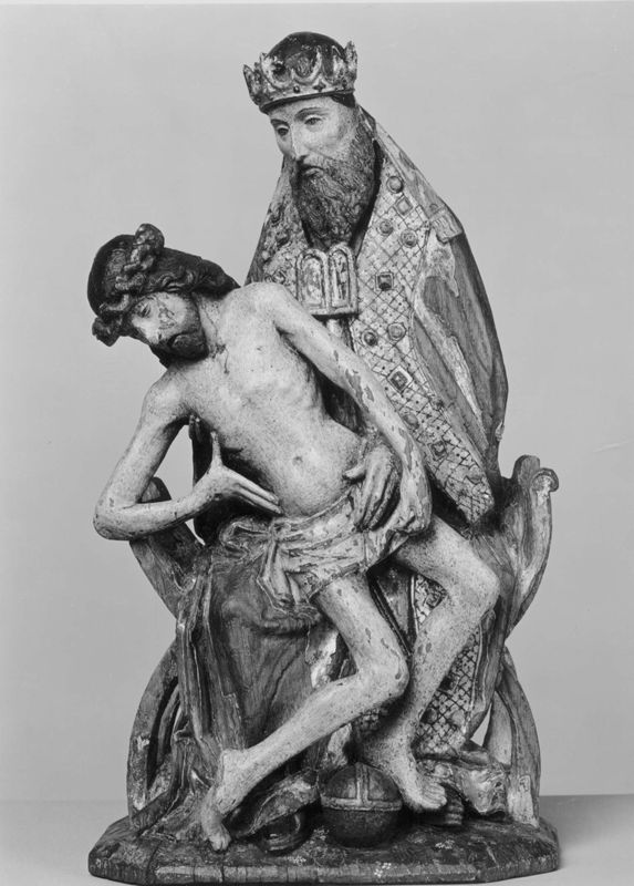 Retable avec la Vierge à l'Enfant au fruit, Trône de Grâce, sainte Catherine