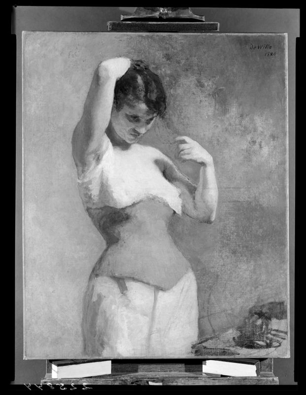 La femme au corset rouge