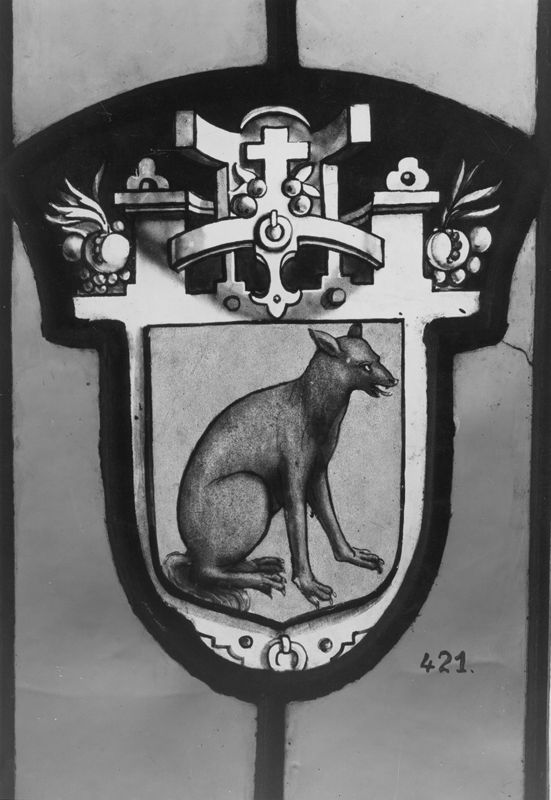Armoiries avec effigie d'un renard
