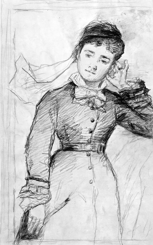 Jeune fille avec voile flottant