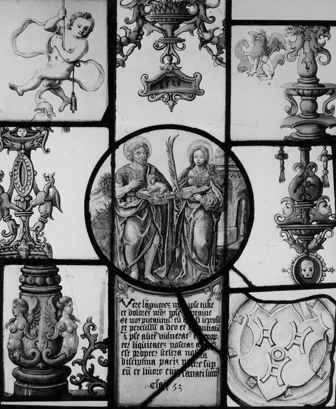 Saint Jean-Baptiste et une sainte martyre