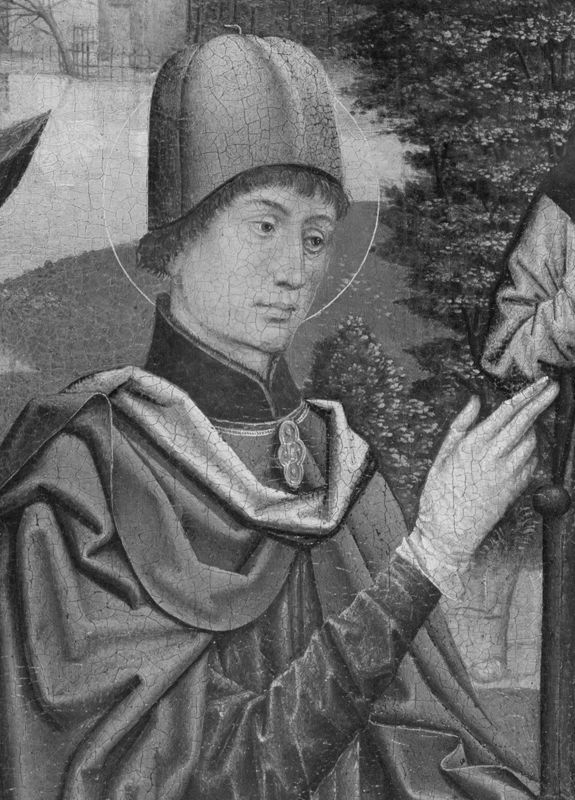 Rumoldus geneest een kreupele / Rumoldus vaart naar Frankrijk
Legende Heilige Rumoldus (paneel 3)