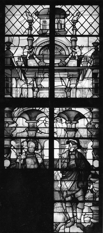 Verrière de la Gilde militaire du Serment des Escrimeurs de la Cathédrale Saint-Rombaut de Malines