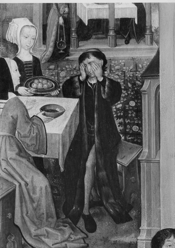 Langenus herwint zicht door toedoen van Rumoldus
Legende H. Rumoldus (paneel 18)