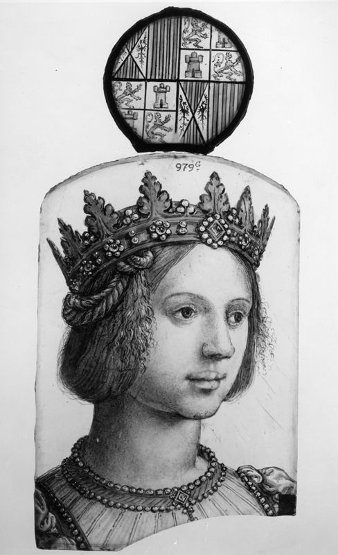 Membre féminin de la Maison de Habsbourg avec armoiries