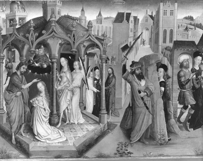 Scènes uit de legende van de Heilige Barbara