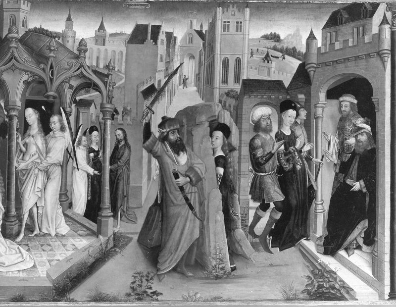 Scènes uit de legende van de Heilige Barbara
